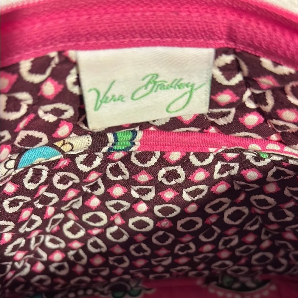 VERA BRADLEY Pink and Green Floral Shoulder Bag “Cupcakes Pink” Pattern